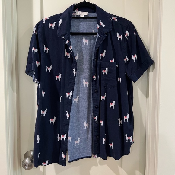 Loft Llama Pajama Top - Picture 1 of 3